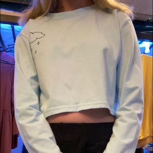 long sleeve crop top